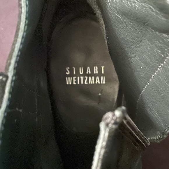 Stuart Weitzman Black Suede Wedge Booties - Picture 9 of 10